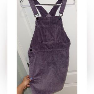 Corduroy Overall Dress Mauve